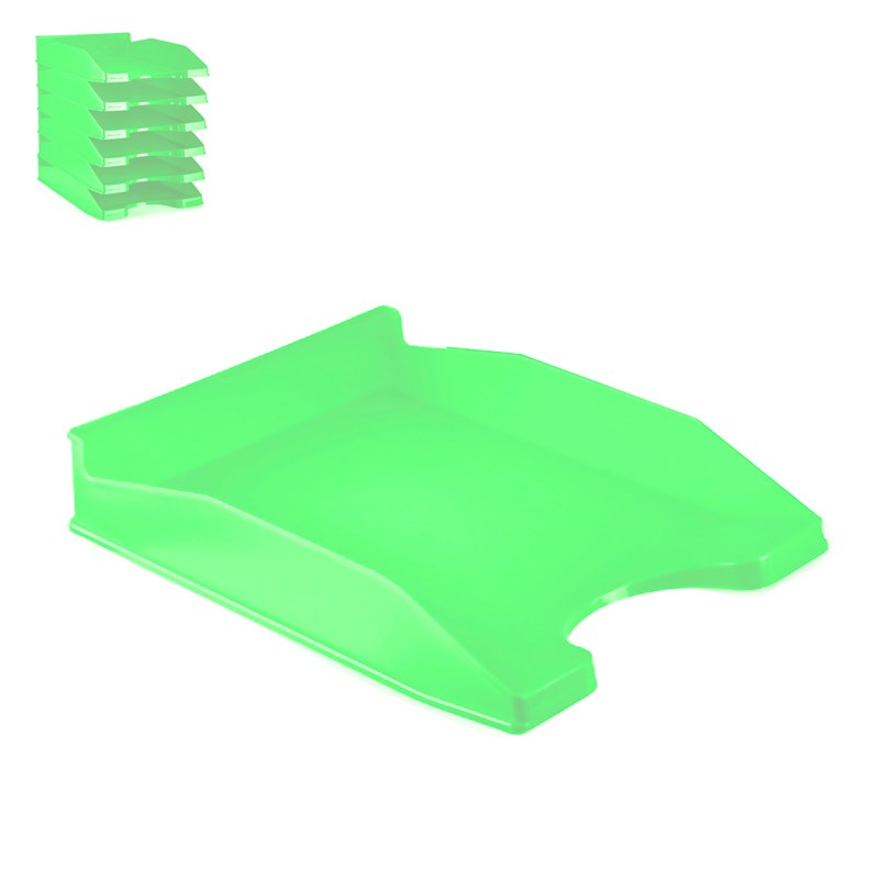 Pack 6 uds. Plateau bureau vert pomme