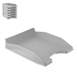 Pack 6 uds. Plateau bureau gris foncé