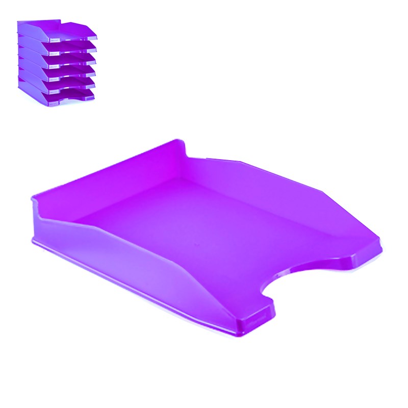 Pack 6 uds. Plateau de bureau violet