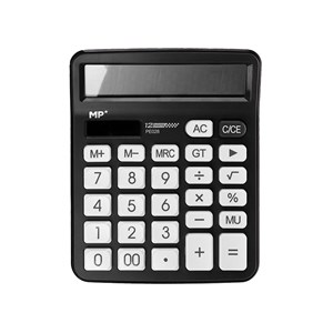 Calculatrice solaire et piles noire