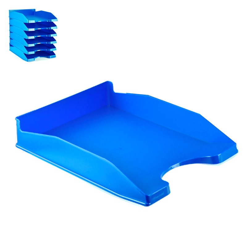 Pack 6 uds. Plateau bureau cyan