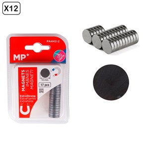 12 packs de aimants d15mm 17uds