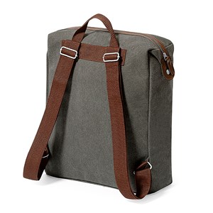 Sac à dos rétro en toile 475 gsm. Poche rembourrée.