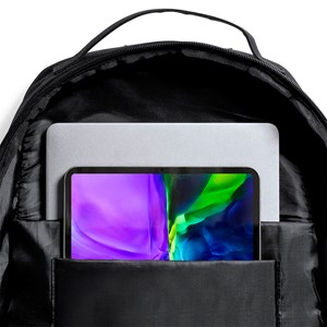 Sac à dos rembourré. Poche rembourrée pour ordinateur portable et tablette.