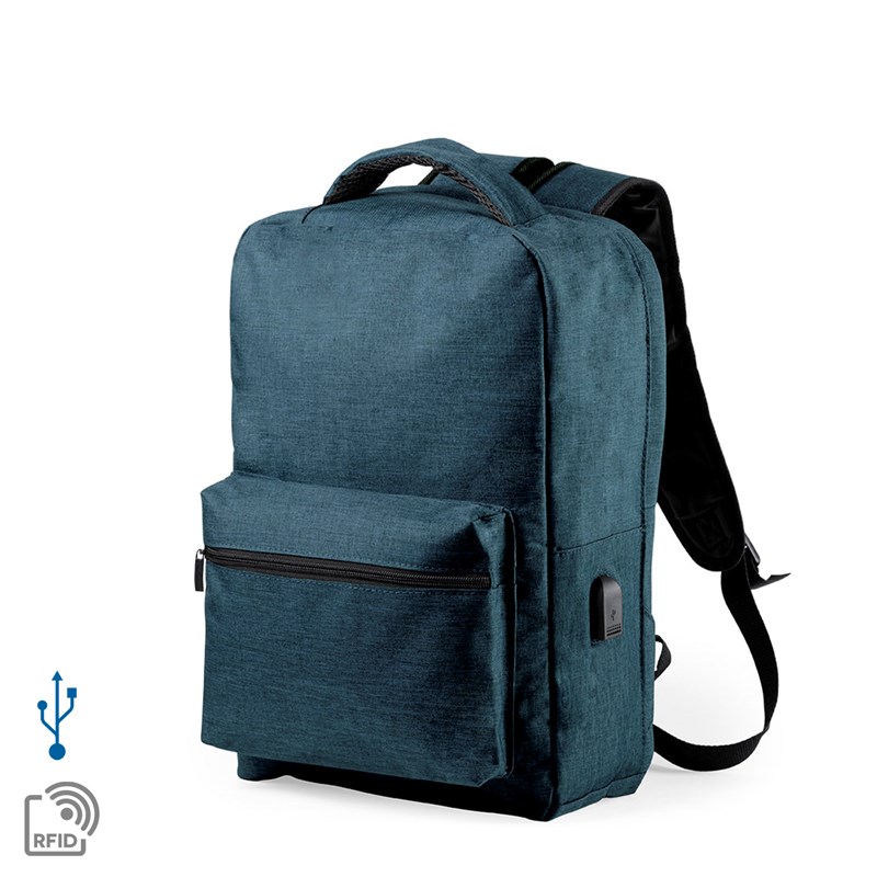 Sac à dos anti-vol komplete en polyester 300d, avec prise usb extérieure.