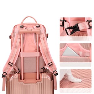 Grand sac à dos de cabine de voyage avec plusieurs compartiments.