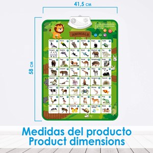 Abécédaire électronique interactif avec des animaux pour apprendre l'anglais.