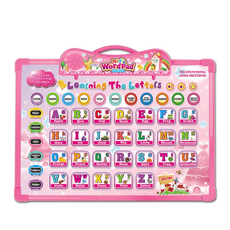 Tableau de dessin pour l'apprentissage de l'anglais avec 11 cartes