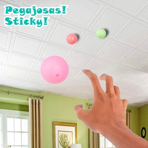 Boule en silicone anti-stress de 5,5cm, brille dans l'obscurité.