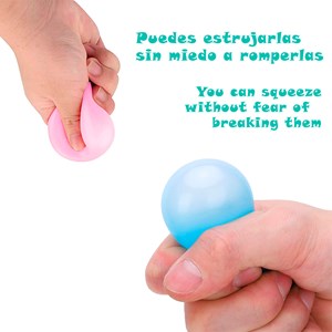 Boule en silicone antistress de 5,5 cm, brille dans l'obscurité.