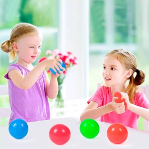 Boule en silicone antistress de 5,5 cm, brille dans l'obscurité.