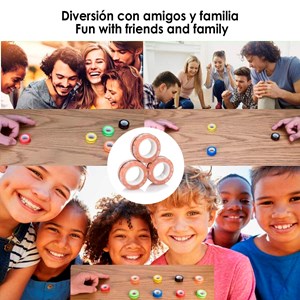 Magnetic fidget glow rings, des anneaux magnétiques, brillent dans l'obscurité.