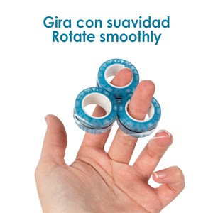 Magnetic fidget glow rings, des anneaux magnétiques, brillent dans l'obscurité.