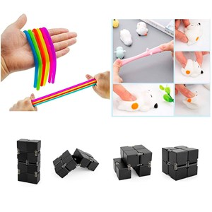 Pack de fidget toys anti stress. Jouets et accessoires variés.