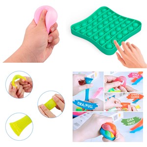 Pack de fidget toys anti stress. Jouets et accessoires variés.