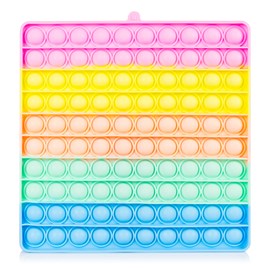 Bubble pop it, 20 cm. Carré multicolore. Jouet sensoriel anti-stress.