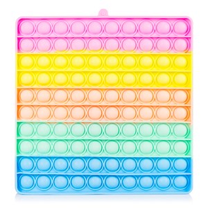 Bubble pop it, 20 cm. Carré multicolore. Jouet sensoriel anti-stress.