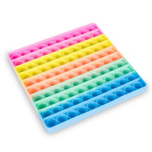 Bubble pop it, 20 cm. Carré multicolore. Jouet sensoriel anti-stress.