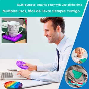 Bubble pop it, 20 cm. Carré multicolore. Jouet sensoriel anti-stress.