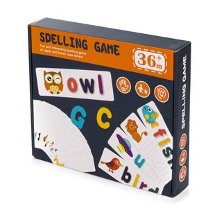 Jeu d'orthographe avancé en anglais avec des jetons d'animaux.