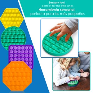 Bubble pop it jouet sensoriel anti-stress, bulles en silicone à presser.