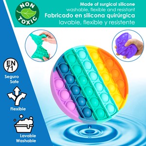 Bubble pop it jouet sensoriel anti-stress, bulles en silicone à pincer.