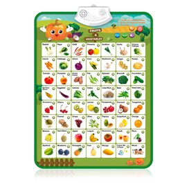 Abécédaire électronique interactif avec fruits et légumes.