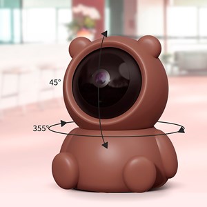 Caméra ip wifi de surveillance avec mouvement horizontal et vertical.