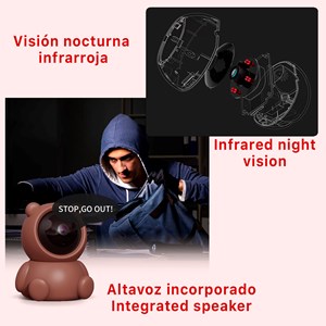 Caméra ip wifi de surveillance avec mouvement horizontal et vertical.