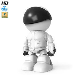 Caméra ip wifi de surveillance avec mouvement horizontal et vertical.