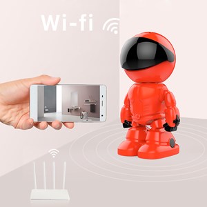 Caméra ip wifi de surveillance avec mouvement horizontal et vertical.