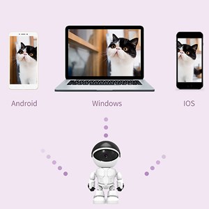 Caméra ip wifi de surveillance avec mouvement horizontal et vertical.