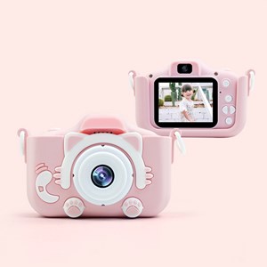 Appareil photo numérique x2, design chat, photos de 20mpx et vidéo, pour enfants