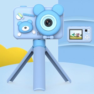 Appareil photo numérique, design ours, 26mpx de photos et vidéo fhd pour enfants