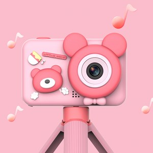 Appareil photo numérique, design ours, 26mpx de photos et vidéo fhd pour enfants