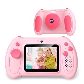 Appareil photo et vidéo pour enfants avec jeux intégrés. Appareil photo double.