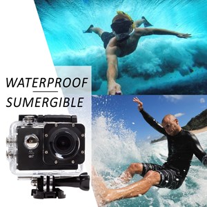 Caméra sportive garrix 4k avec wifi, batterie 900mah et étanche jusqu'à 30m.