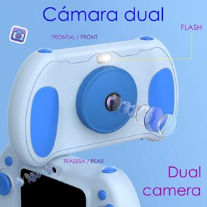 Appareil photo et vidéo pour enfants avec jeux intégrés. Caméra double.