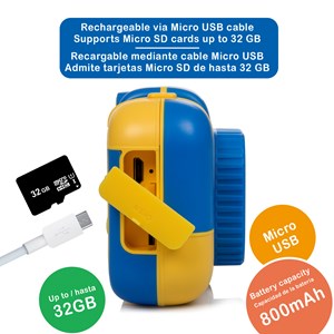 Caméra enfant l1 pour photos et vidéos, avec des jeux intégrés.