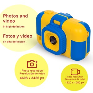 Caméra enfant l1 pour photos et vidéos, avec des jeux intégrés.