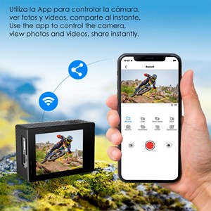 Caméra sportive at-m44 r 5k 30fps avec 47,5 mpx, écran de 2&nbsp;.