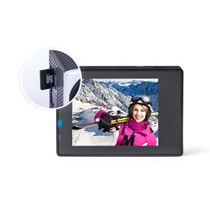 Caméra sportive 720p. Écran lcd 2&nbsp;. 14 accessoires. Multilangue batterie.