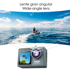 Caméra sportive at-g40 1080fhd avec 12 mpx, double écran de 2&nbsp; et 1.3&nbsp;