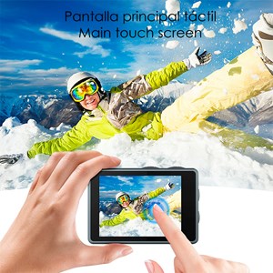 Caméra sportive m40 trw 5k 30 fps avec 47,5 mpx, double écran.