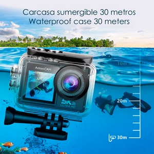 Caméra sportive m40r 5k 30fps avec 47,5 mpx, double écran.