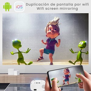 Projecteur lcd k3, hd720p, duplication de l'écran pour ios et android.