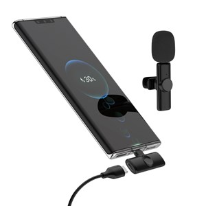Micro de cravate k11, plug & play. Réduction du bruit, faible latence, sans fil.