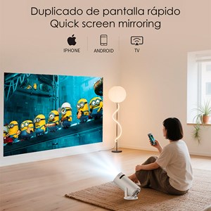 Projecteur lcd hy300 support 4k uhd, couleur dci-p3 98%, wifi 6.