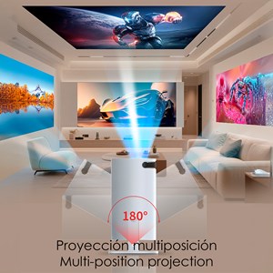 Projecteur lcd hy300 support 4k uhd, couleur dci-p3 98%, wifi 6.