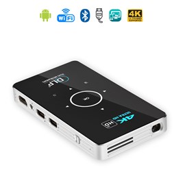 Mini vidéoprojecteur led portable c6, dlp. Batterie rechargeable.